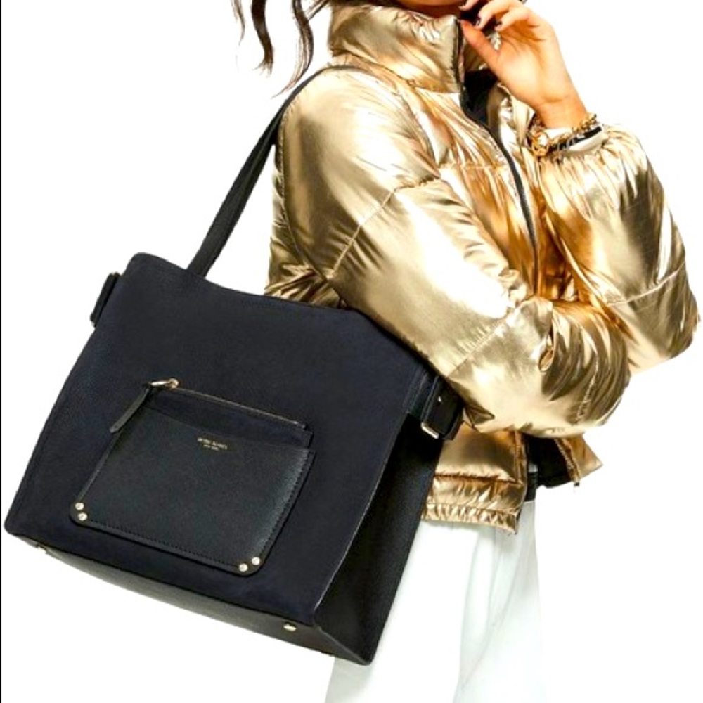 Henri Bendel Lenox Large Black Tote Bag